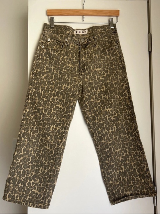 AMO Denim - AMO Leopard-Print Straight Leg Jeans